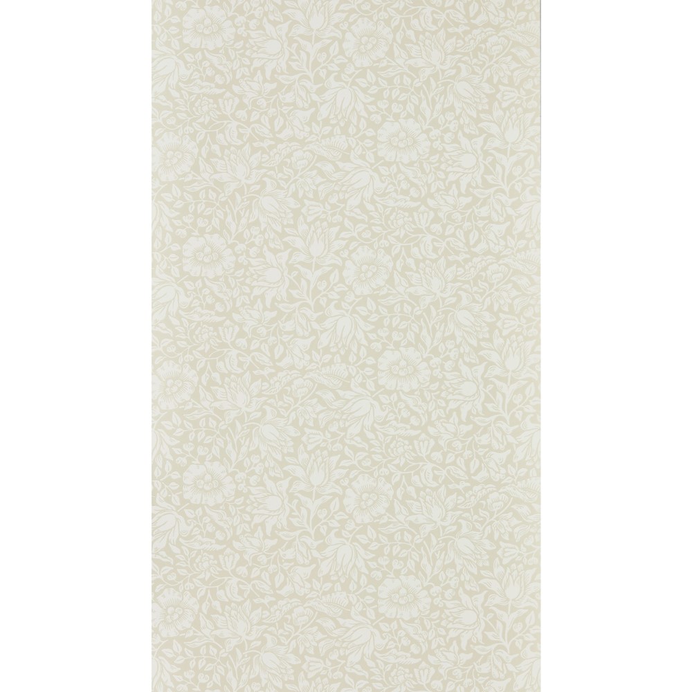 Mallow Wallpaper 216676 by Morris & Co in Cream Ivory White